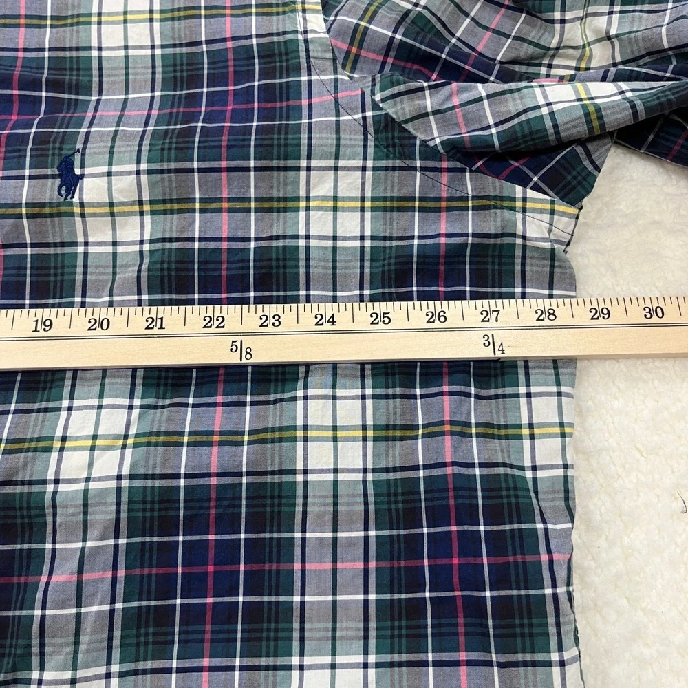 Ralph Lauren Button Down Mens 2XB Multi Color Plaid Long Sleeve Shirt Classic